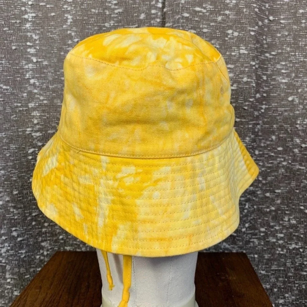 Wild Fable Tie-Dye Yellow Bucket Sun Hat Festival Hippie Adult OS